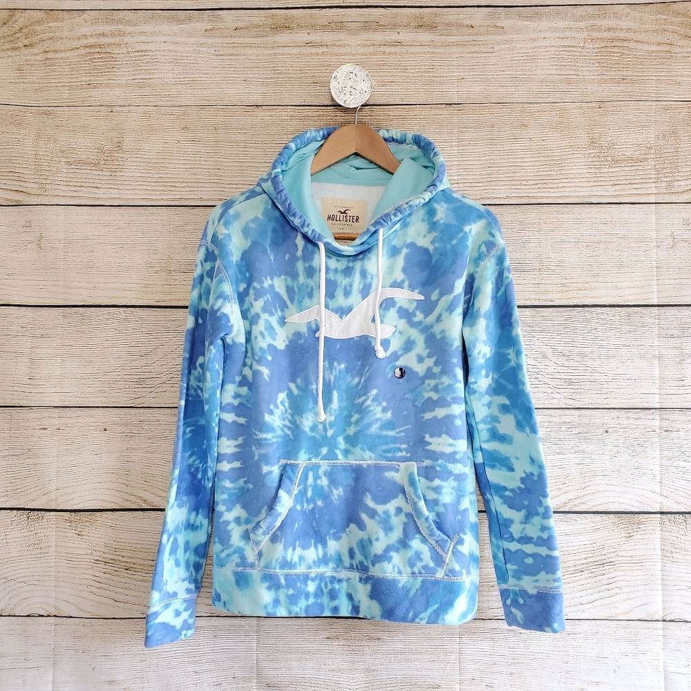 NWT Hollister Tie Dye Hoodie Pullover Sweater S - Picture 1 of 8
